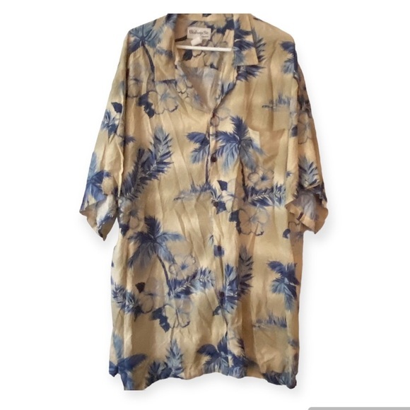 Bishop‎ St Apparel Shirt Mens Size 3XL Button Down Pock Collared Blue Vac… - Picture 1 of 11